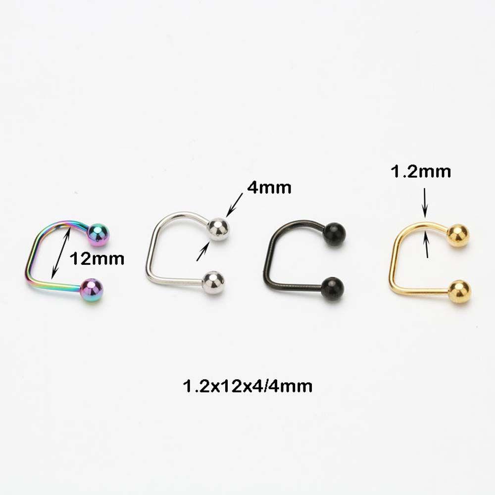 DANILO Khuyên Môi Chữ U Bằng Thép Không Gỉ Cá Tính Không Gây Dị Ứng Phong Cách Hàn Quốc Cho Nam Và Nữ