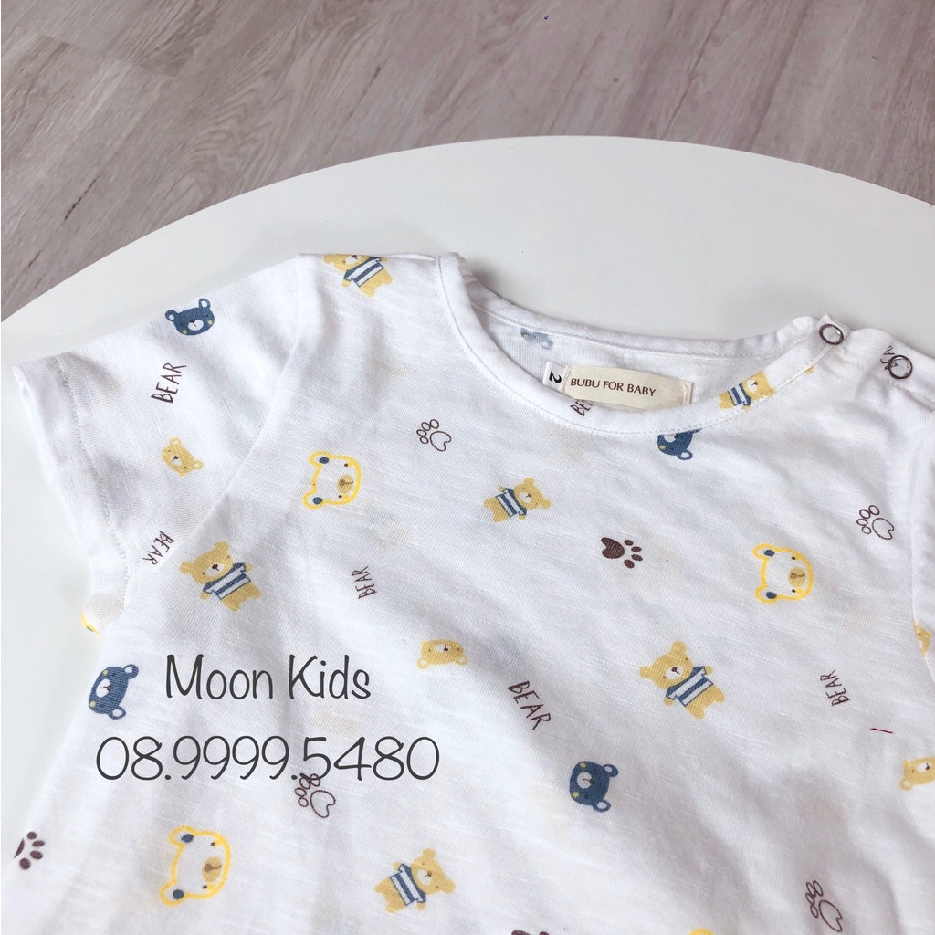 Set Cotton Gấu Trắng Năng Động Cho Bé