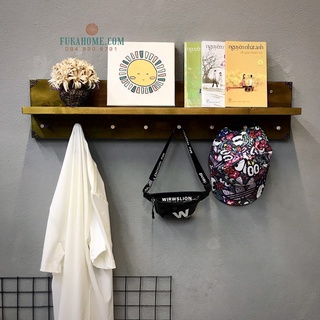 Kệ mắc treo quần áo, kệ để đồ đa năng gỗ thông vintage, rustic - KM01