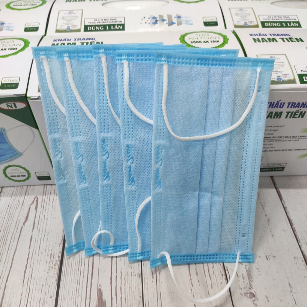[FREE SHIP] Hộp Khẩu Trang Y Tế Nam Tiến ( Hộp 50 chiếc ) - Hàng Chuẩn Bộ Y Tế | BigBuy360 - bigbuy360.vn