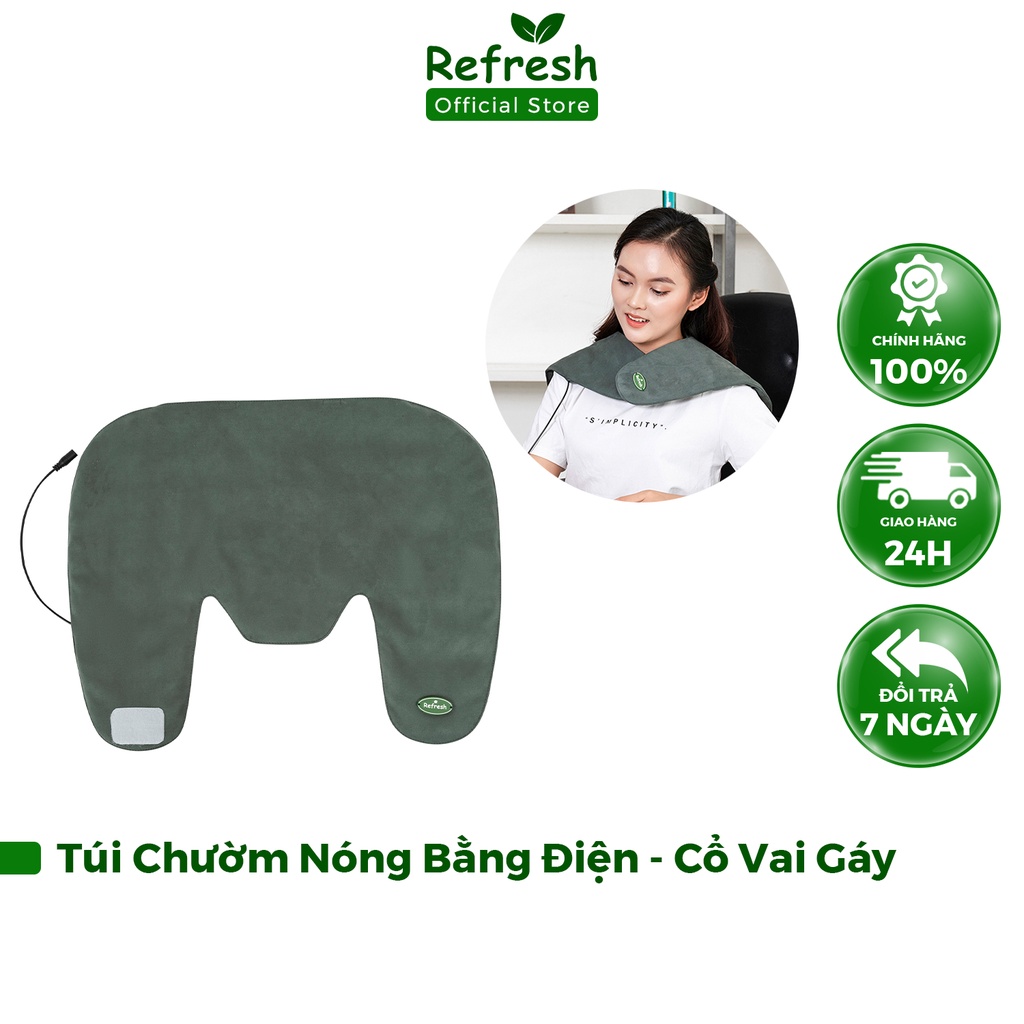 Túi Chườm Nóng Thảo Dược Dùng Điện REFRESH Giảm Đau Cổ Vai Gáy, Giãn Cơ, Tăng Tuần Hoàn Máu