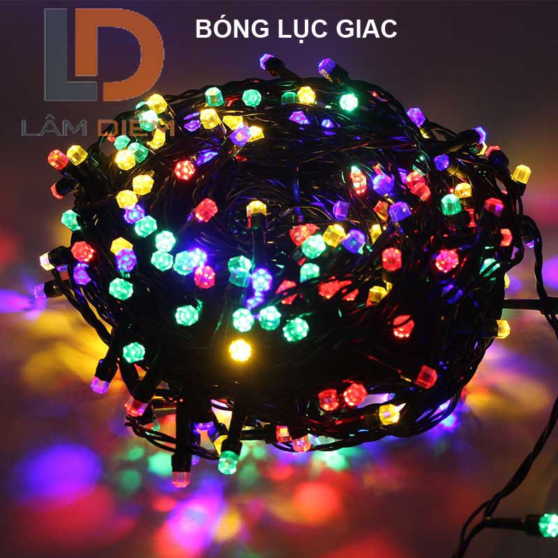 Đèn trang trí noel 50m led dây chớp nháy nhiều màu sắc dài 50m 200 bóng led (thegiodogiadung92)