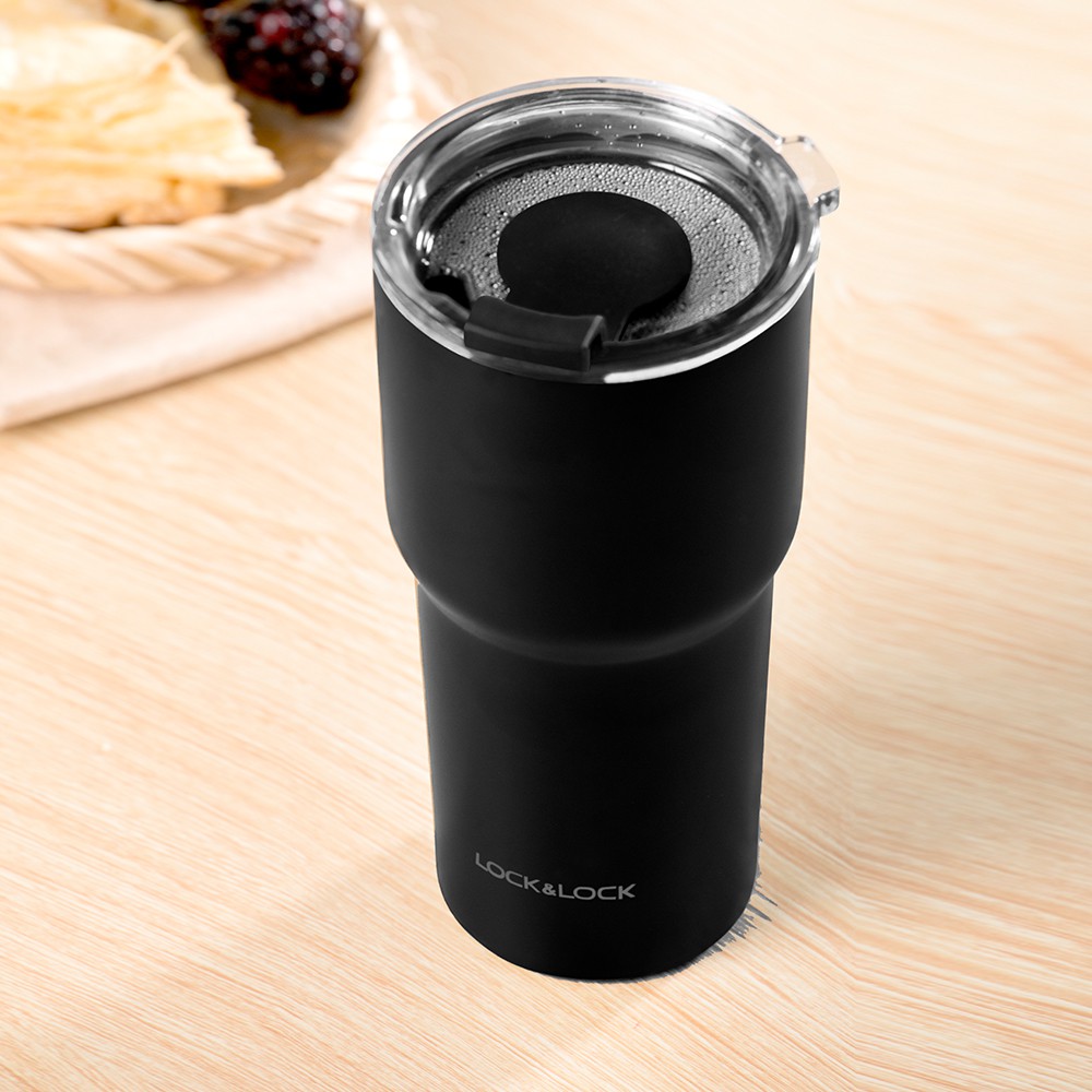 [Mã LIFEHL9 giảm 8% tối đa 100K đơn 250K] Bình giữ nhiệt Lock&Lock Swing tumbler - 350ml, màu đen LHC4179BLK