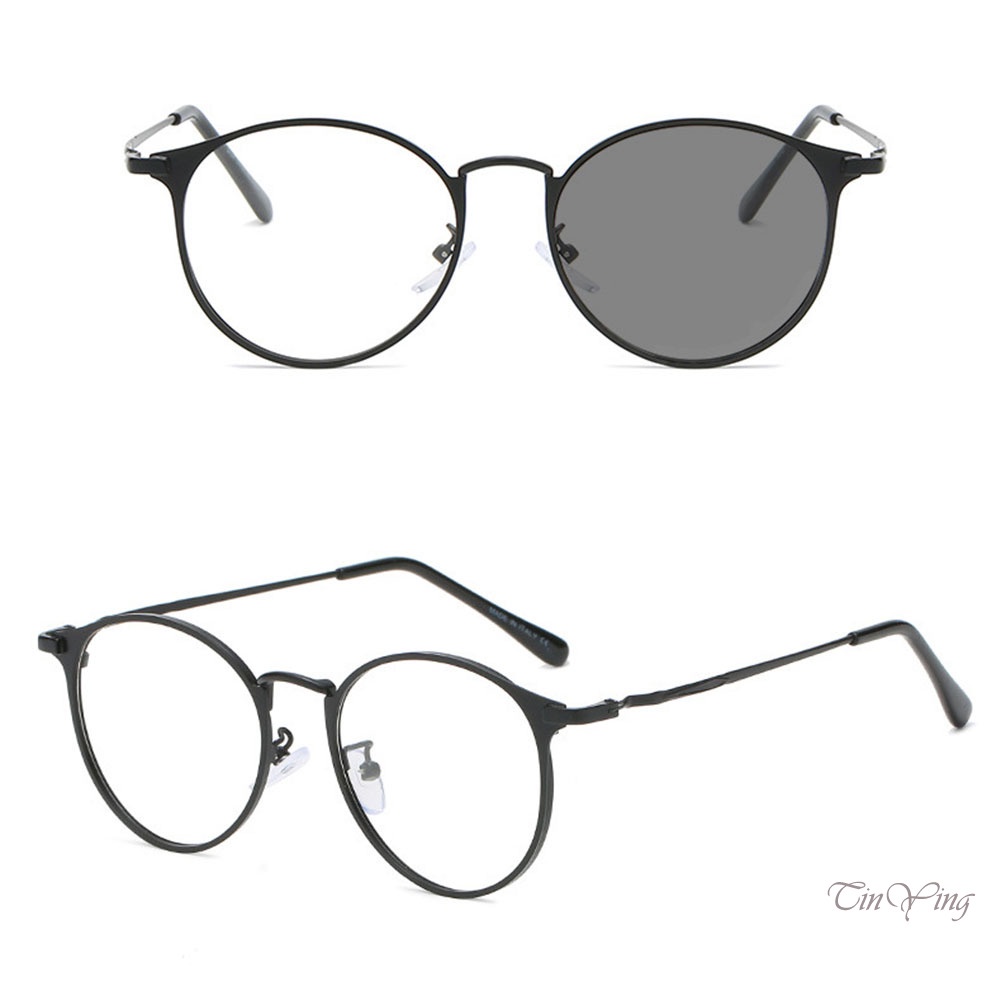 GETNOIVAS Mắt Kính Chống Tia Sáng Xanh Gọng Kim Loại Thay Đổi Màu Sắc Cổ Điển Dành Cho Nam Nữ