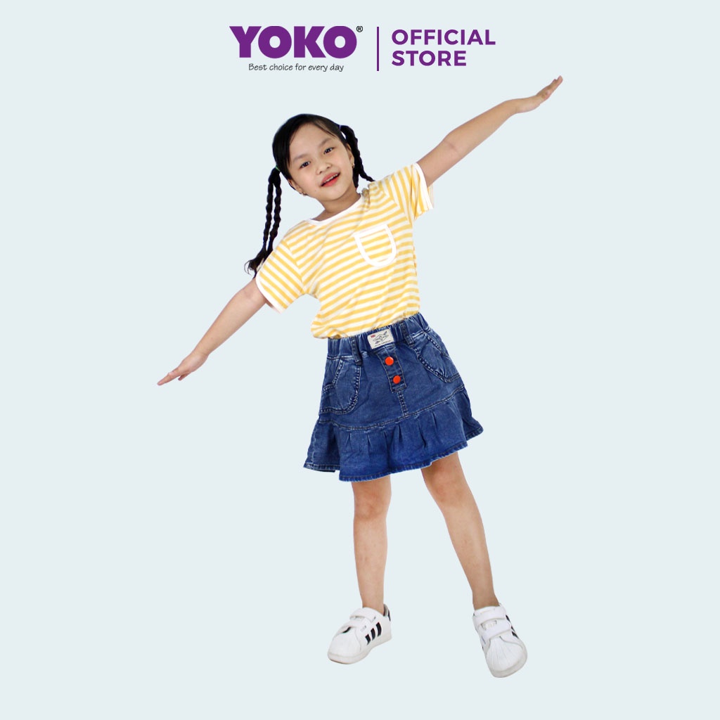 Áo Thun Kẻ Sọc/ Combo 2 Quần Chíp Đùi Yoko Cho Bé Gái  YOKO KID’S FASHION 8027G