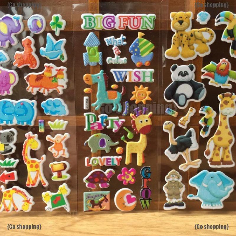 Bộ 10 Miếng Dán Họa Tiết Hoạt Hình 3D Dễ Thương