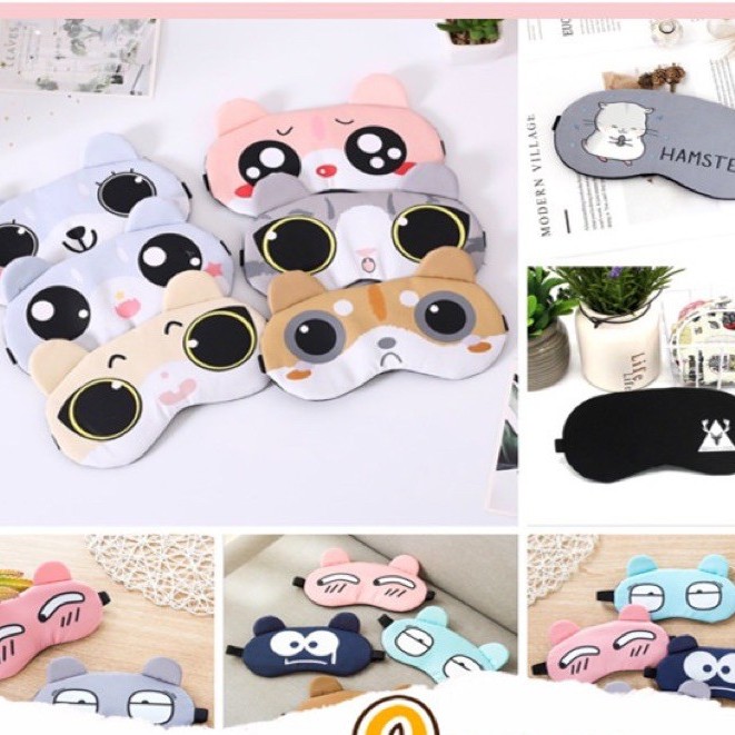 Bịt Mắt Che Mắt Ngủ Có Túi Gel Massage , Hình Thú cute - Eyeshade