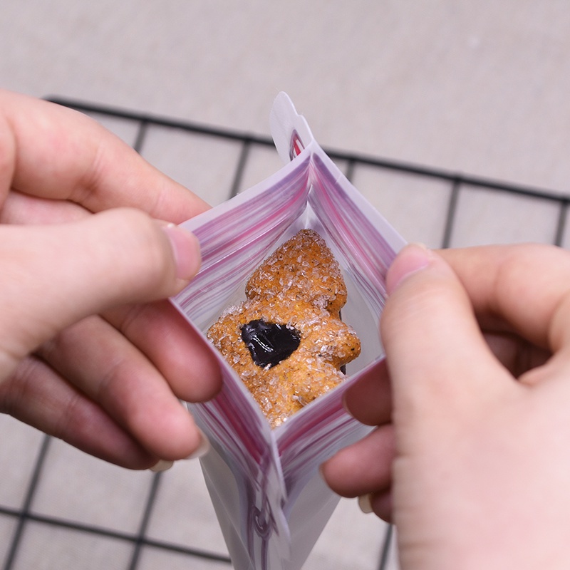 Set 5 Túi Đựng Thực Phẩm Bằng Nhựa Trong Suốt Có Khóa Kéo Tiện Lợi