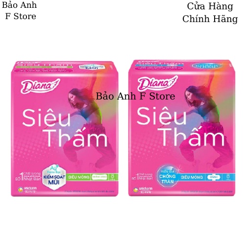 BVS Diana 8 miếng /1 gói siêu thấm siêu mỏng cánh