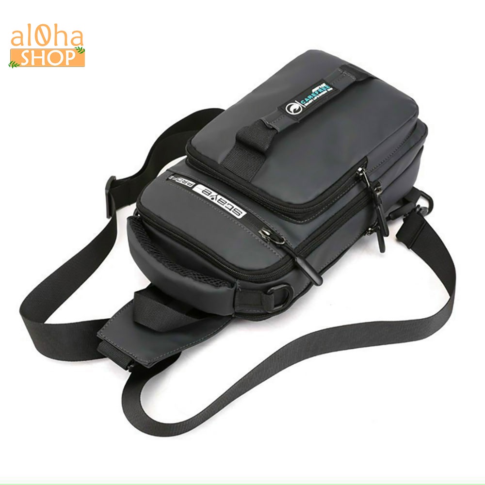 Túi đeo chéo đa năng chống nước, tích hợp dây sạc USB, quai xách đeo tùy chỉnh làm balo unisex nam nữ - al0ha Shop