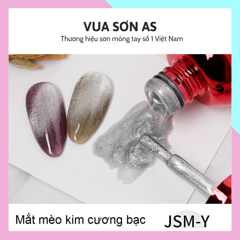 Sơn móng tay gel AS mắt mèo kim cương VUA SƠN AS mã JSM 15ml
