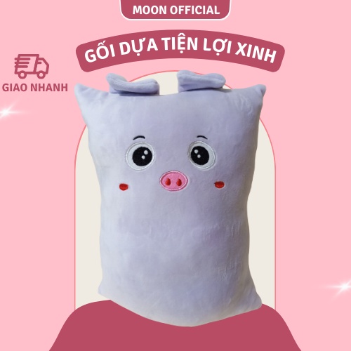 Gối Dựa Vuông Vải Miniso Dễ Thương. Gối Văn Phòng