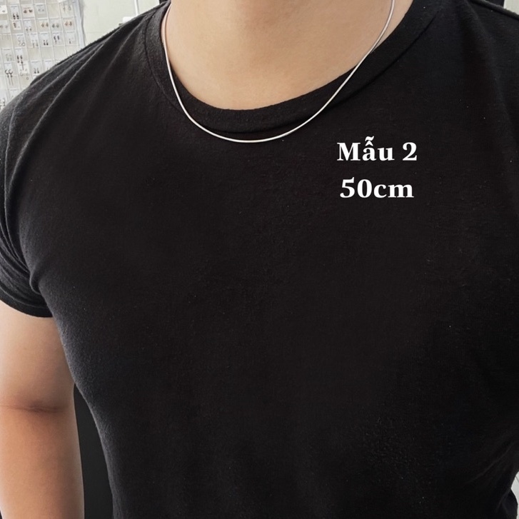 Dây chuyền mì titan trơn mảnh: nhẹ và bền. Không đen gỉ bay màu không dị ứng da. Bảo hành trọn đời.