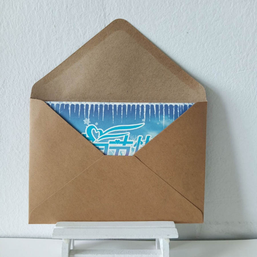 Combo 10 bao thư kraft có keo dán kích thước 11.5 x 16cm đựng vừa khổ A6 và A5 gấp đôi