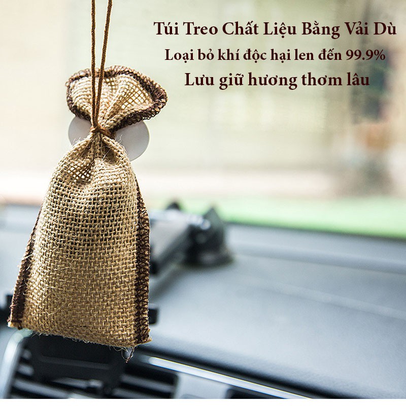 Túi Thơm Treo Xe Ô Tô Mùi Cà Phê, Túi Thơm Khử Mùi Xe,Phòng Ngủ - Tặng Kèm Tinh Dầu Cafe