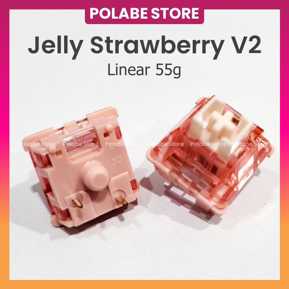 Jelly Strawberry V2 Switch Công Tắc Bàn Phím Cơ Jelly Dâu v2 Linear Switch - Polabe Store