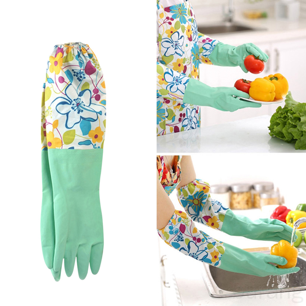 Găng tay latex rửa chén chống thấm nước dành cho nhà bếp