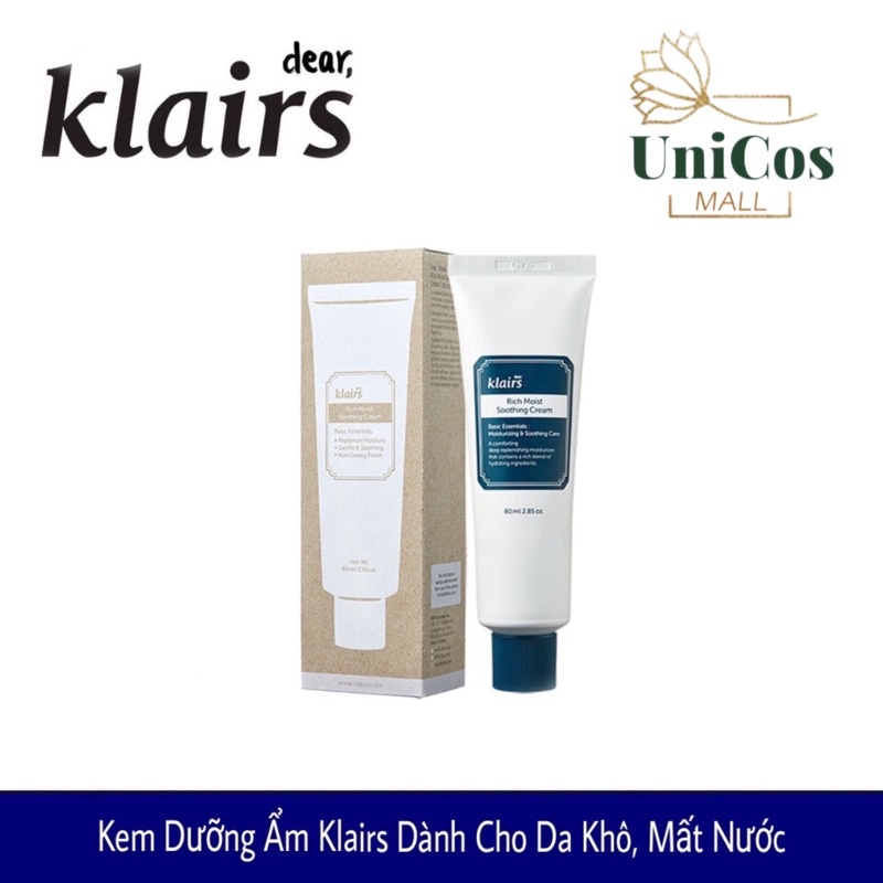 Kem dưỡng Klairs Rich Moist Soothing Cream