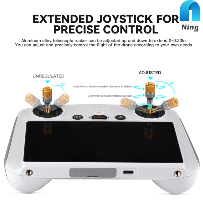 Set 2 Núm Điều Chỉnh Được Bằng Hợp Kim Nhôm Hai Màu Cho Dji Mini 3 Pro