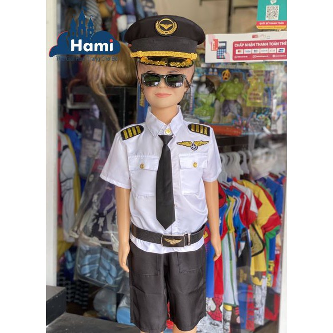 Trang phục phi công cho bé trai size 15, 35kg hm0774