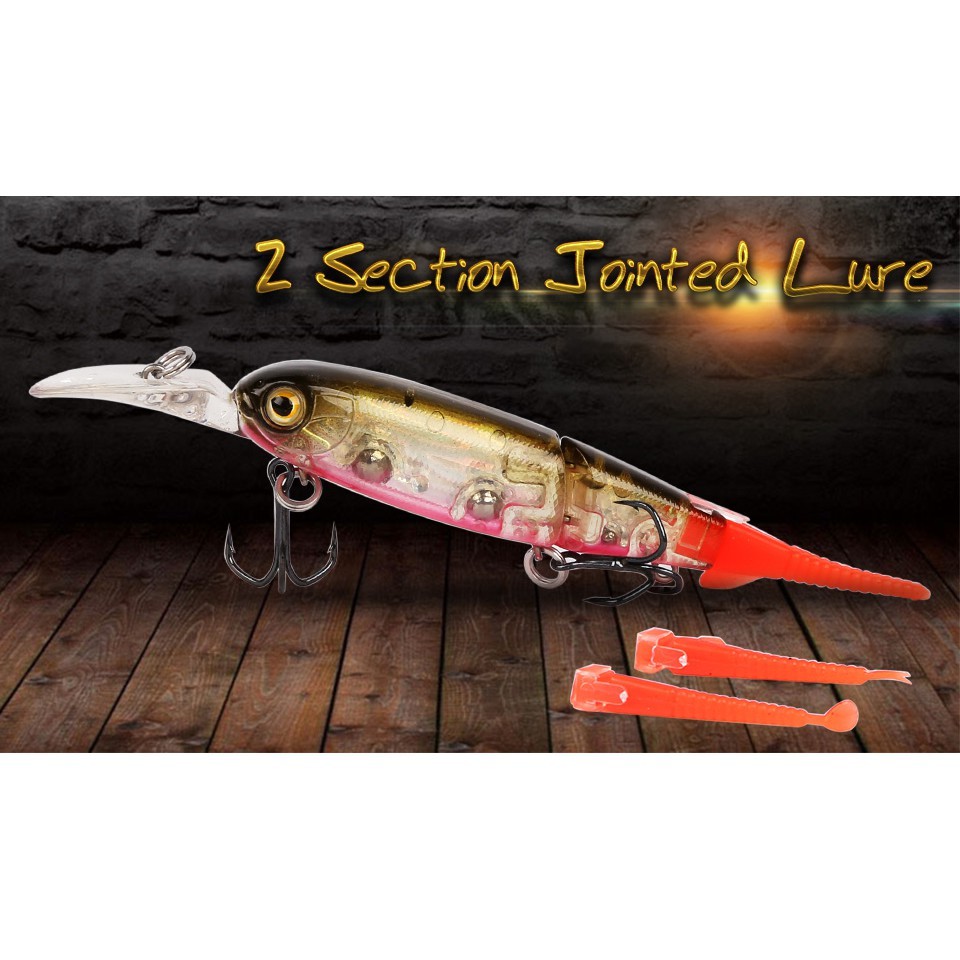 Mồi câu giả Jerkbait Minnow Kingdom kiểu mồi chìm/nổi trên mặt nước 2 đầu nối dùng để câu cá cẩu 8.6g 90mm