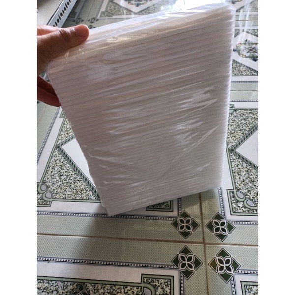 Ống hút nhựa trắng
