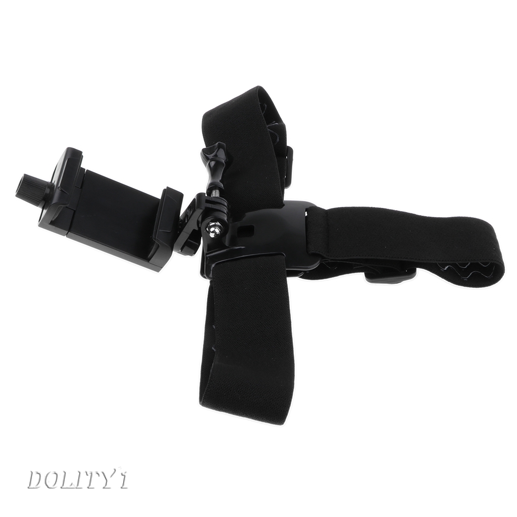 (Doity 1) Head Strap Headband Phone Clip Holder For Smartphones