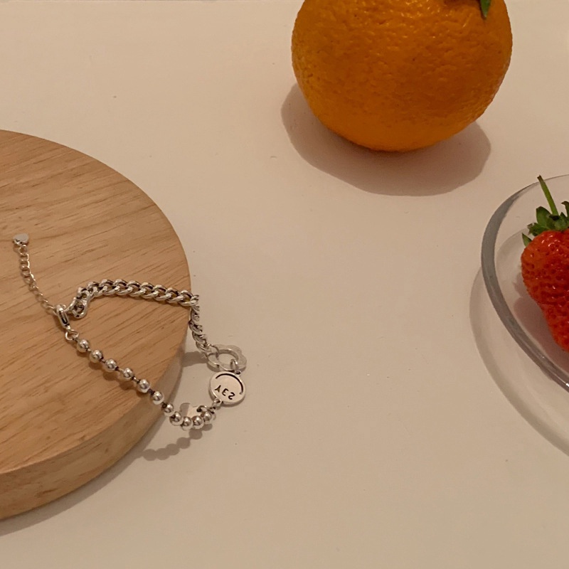 Vòng Tay Kim Loại Mặt Hình Hoa/Mặt Cười Thời Trang Cho Nam Nữ