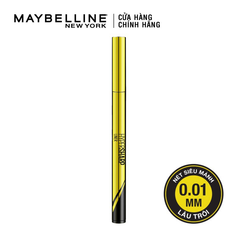 [G03] Bút kẻ mắt nước siêu sắc mảnh không lem, trôi Maybelline New York HyperSharp Đen 0.5g S004 | BigBuy360 - bigbuy360.vn