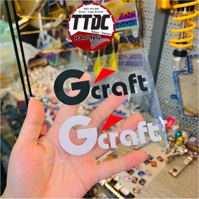 Tem Logo Sticker Gcraft Ghép nổi trên mọi nền màu ✌