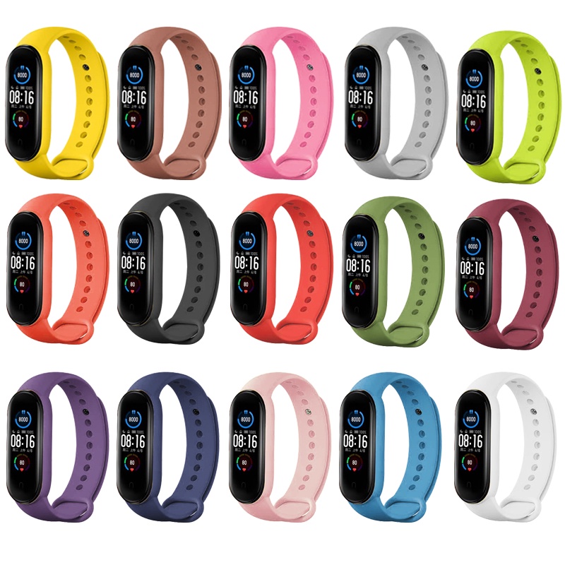 Ốp Dây Đeo Thay Thế Bằng Silicone Cho Xiaomi Mi Band 7 6 5 4 3 2 3 1