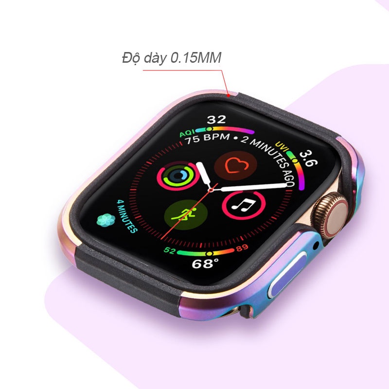 Ốp Bảo vệ Apple Watch Hợp Kim Nhôm Chống Va Đập, Khung Ôm Sát Máy Dành Cho Series 4/5/6/SE/7 Và Size 40/4144/45mm