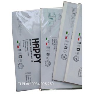 Giấy vẽ Canson Happy Ý 120gsm A4, A5 xấp 10 tờ