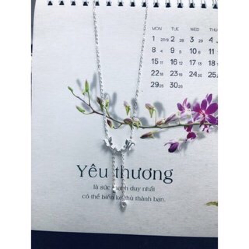 Dây chuyền liền mặt bạc ta thiết kế cho nữ-SHOP BẠC DHA TRANG SỨC BẠC UY TÍN