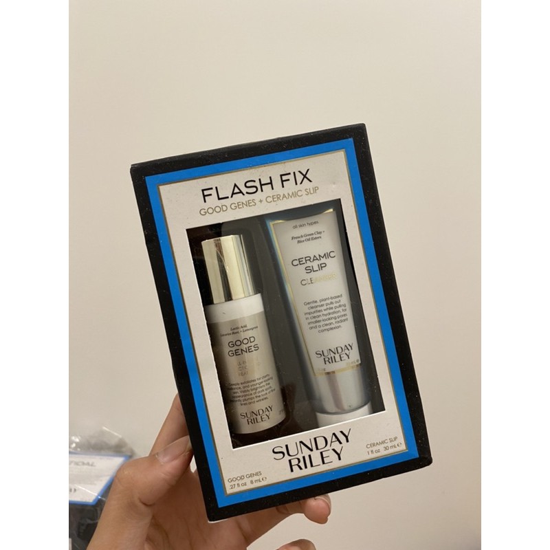 SUNDAY RILEY Set dưỡng da Flash Fix Kit Good Genes &amp; Ceramic Slip (Bill Mỹ)