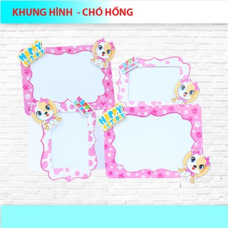 (6 MẪU)KHUNG HÌNH GIẤY CHỦ ĐỀ BÉ GÁI - SET 4 KHUNG