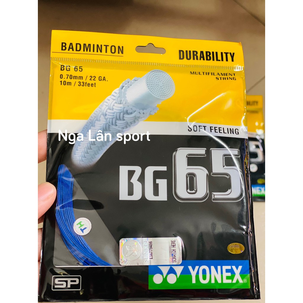 Dây cước căng vợt  cầu lông Yonex BG65 - HÀNG CHÍNH HÃNG có tem công ty
