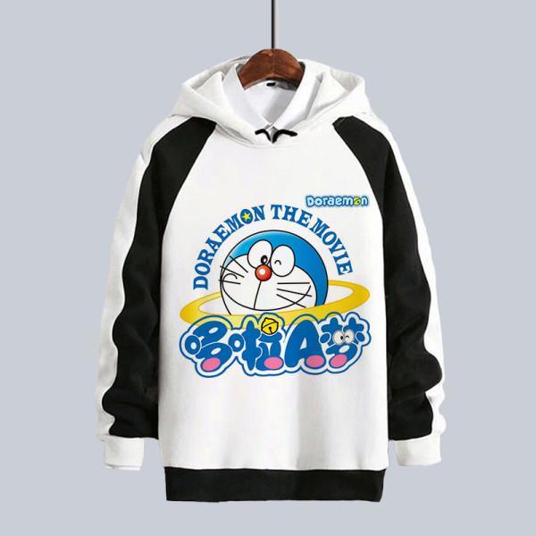 Áo Hoodie Lông Cừu Dáng Rộng In Hình Doraemon Dễ Thương 2022