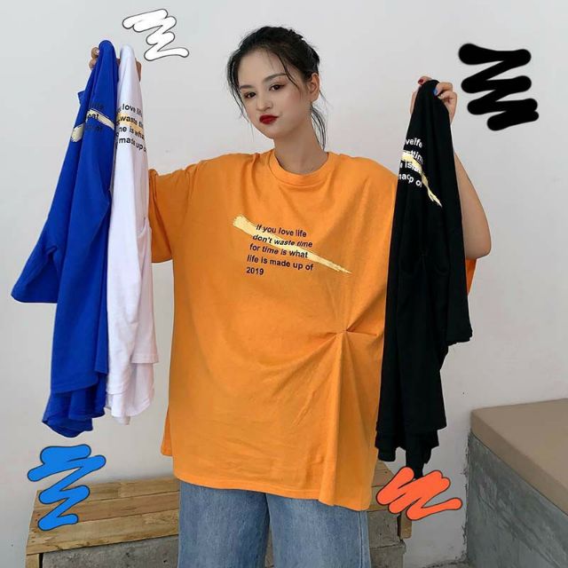 Áo thun tay lỡ If you love life 😍😍😍😍