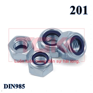 Đai ốc khóa inox 201 đầu pvc