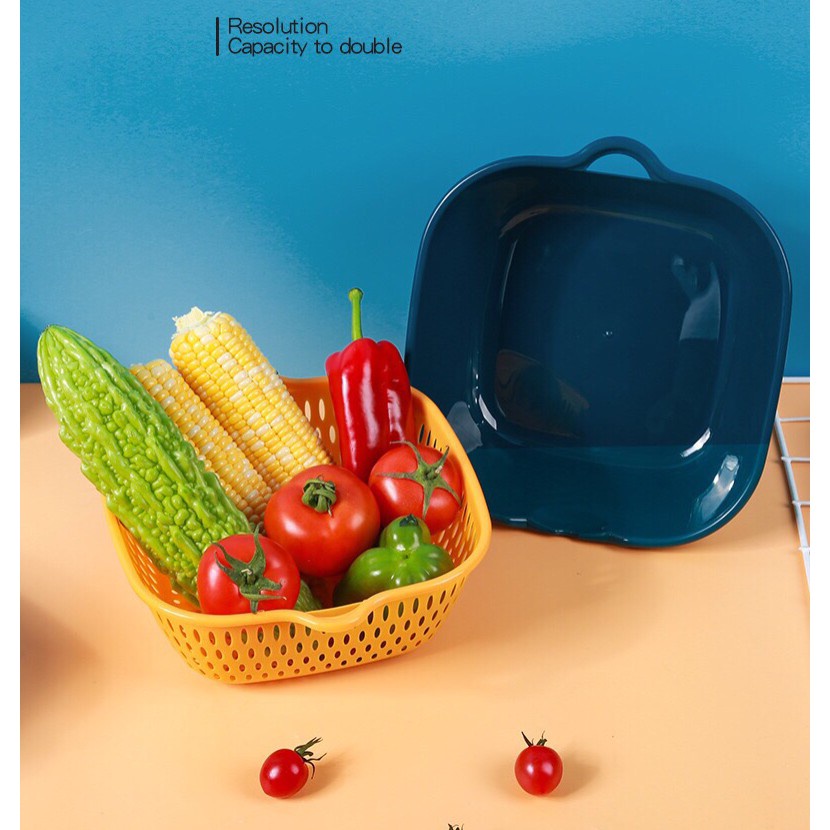 Set rổ kèm chậu 6 món tiện lợi, độ bền cực tốt