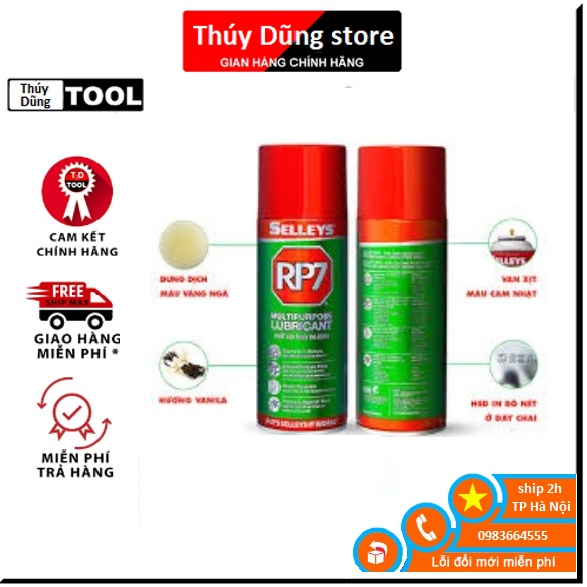 Bình Xịt Chống Rỉ Sét RP7 Chính Hãng (Hàng Vỏ Mới)