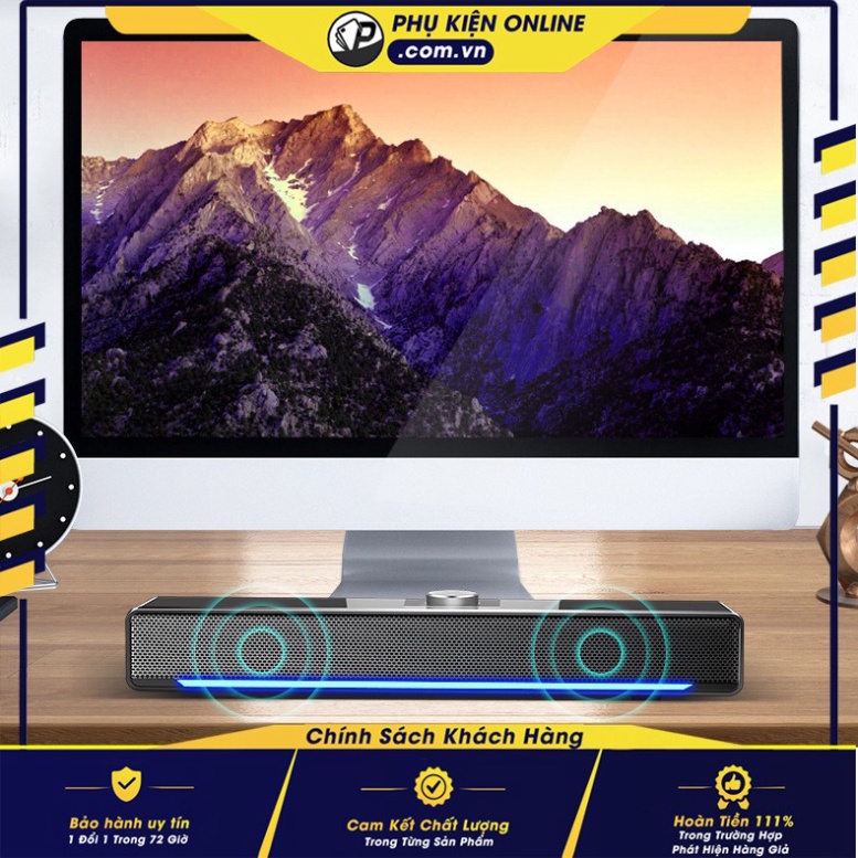 Loa Bluetooth không dây MCL1 - Âm thanh 4D hiện đại - Hiệu ứng đèn LED ánh sáng đẹp mắt >