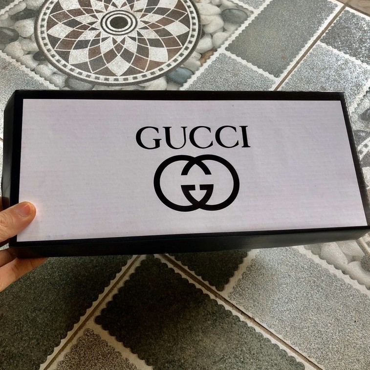 ⚡ Combo ⚡ Hộp Giấy Carton đựng giày dép, Hộp mũ Gucci + Bill thẻ + Giấy gói Nhật xịn chuẩn Fullbox