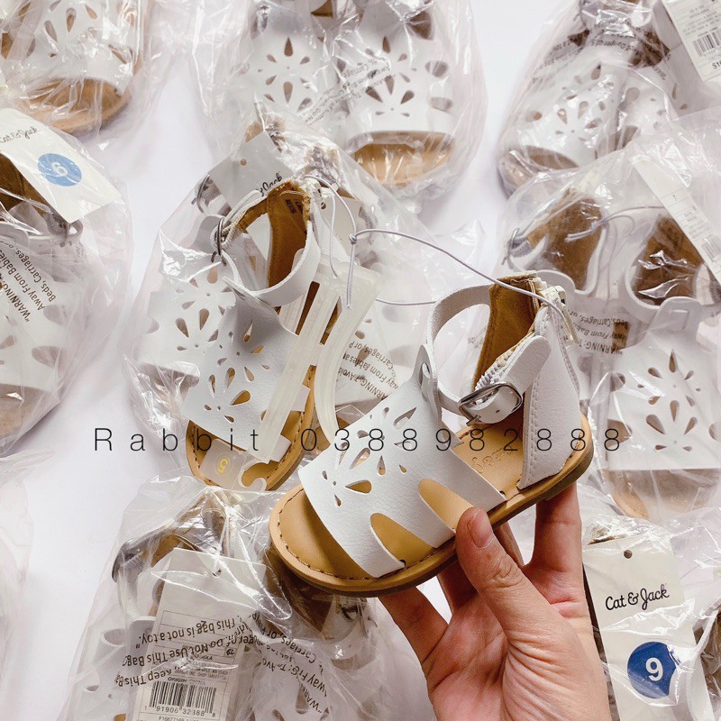 Sandal trắng đục lỗ - RABBITSHOP( hàng sale ko đổi trả)