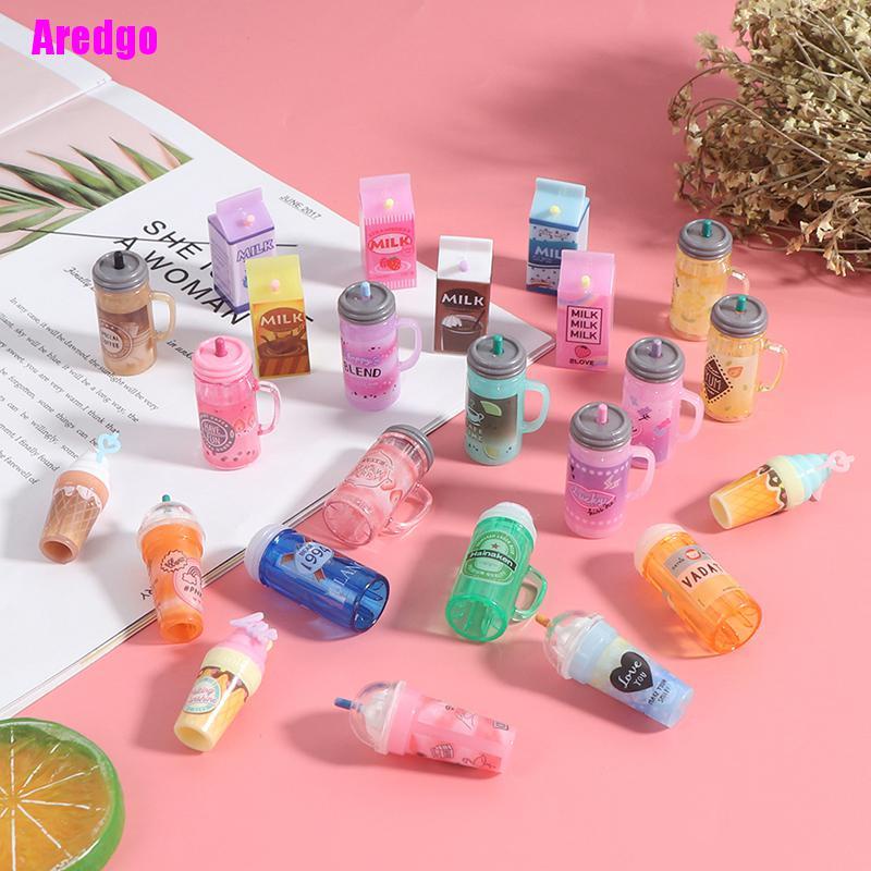 Set 3 mô hình chai nước ép trang trí nhà búp bê tỉ lệ 1:12