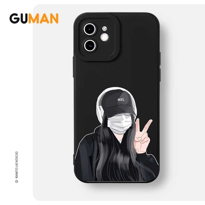 Ốp lưng GUMAN hình nam nữ cặp đôi dễ thương đẹp cho iPhone 14 13 12 11 Pro Max SE 2020 X XR XS 8 7 ip 6S 6 Plus kute XYB695