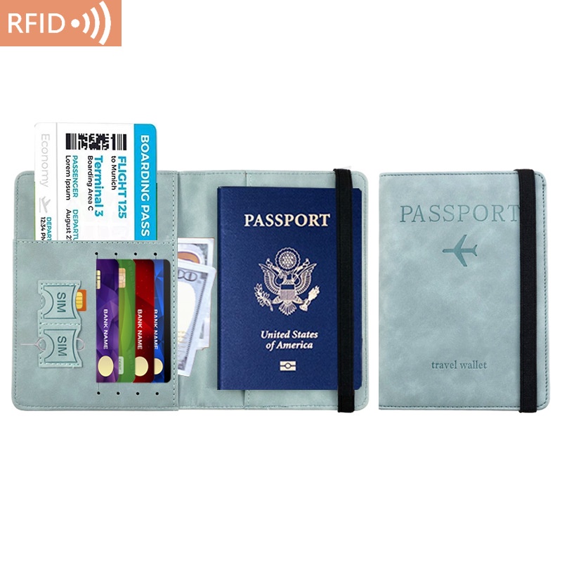 Ví Da PU Cao Cấp Đựng Passport, Hộ Chiếu Tiện Lợi, Nhỏ Gọn. Thiết Kế Nhiều Ngăn Với 6 Màu Siêu Đẹp, Sang Trọng