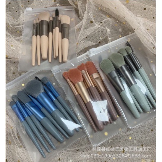 Full Bộ Cọ Gốm 8 Cây Tặng Kèm Túi Zip Vintage