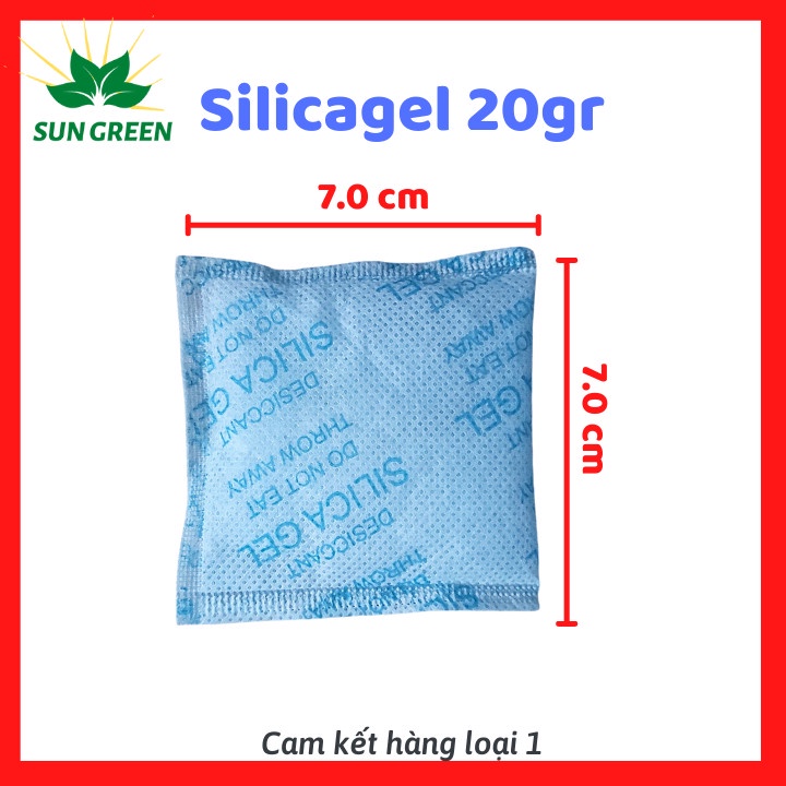 [Silicagel 20Gr] Gói Hút Ẩm SilicaGel Loại 20Gram - Hạt chống ẩm mốc, khử mùi, bảo quản thực phẩm